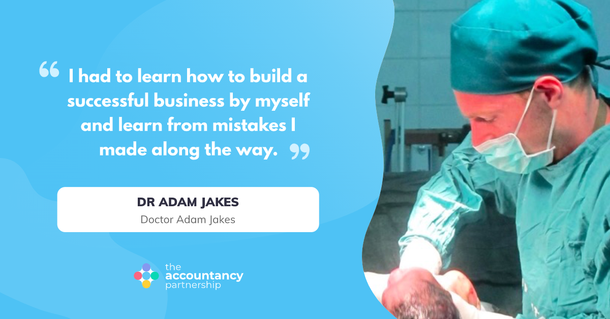 October 2021 Client of the Month: Doctor Adam Jakes 1 Dr Adam Jakes Quote