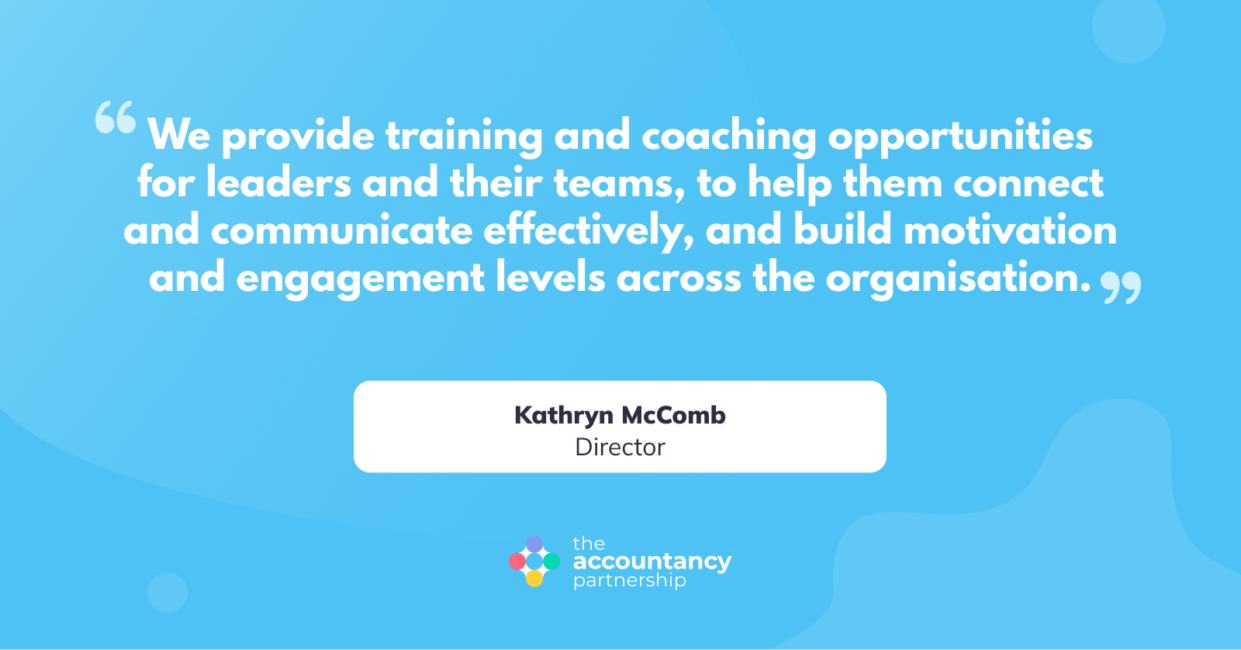 July 2023 Client of the Month: Kairos Coaching & Development Ltd 1 We provide training and coaching opportunities for leaders and their teams, to help them connect and communicate effectively, and build motivation and engagement levels across the organisation.